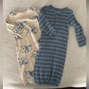 Carter's Kids Pajamas Set Night Gowns with matching Onesies  - Blue and Cream